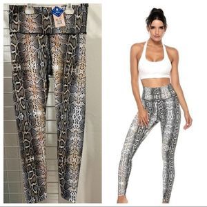 Snake skin yoga pants
